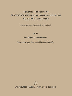 cover image of Untersuchungen über neue Pigmentfarbstoffe